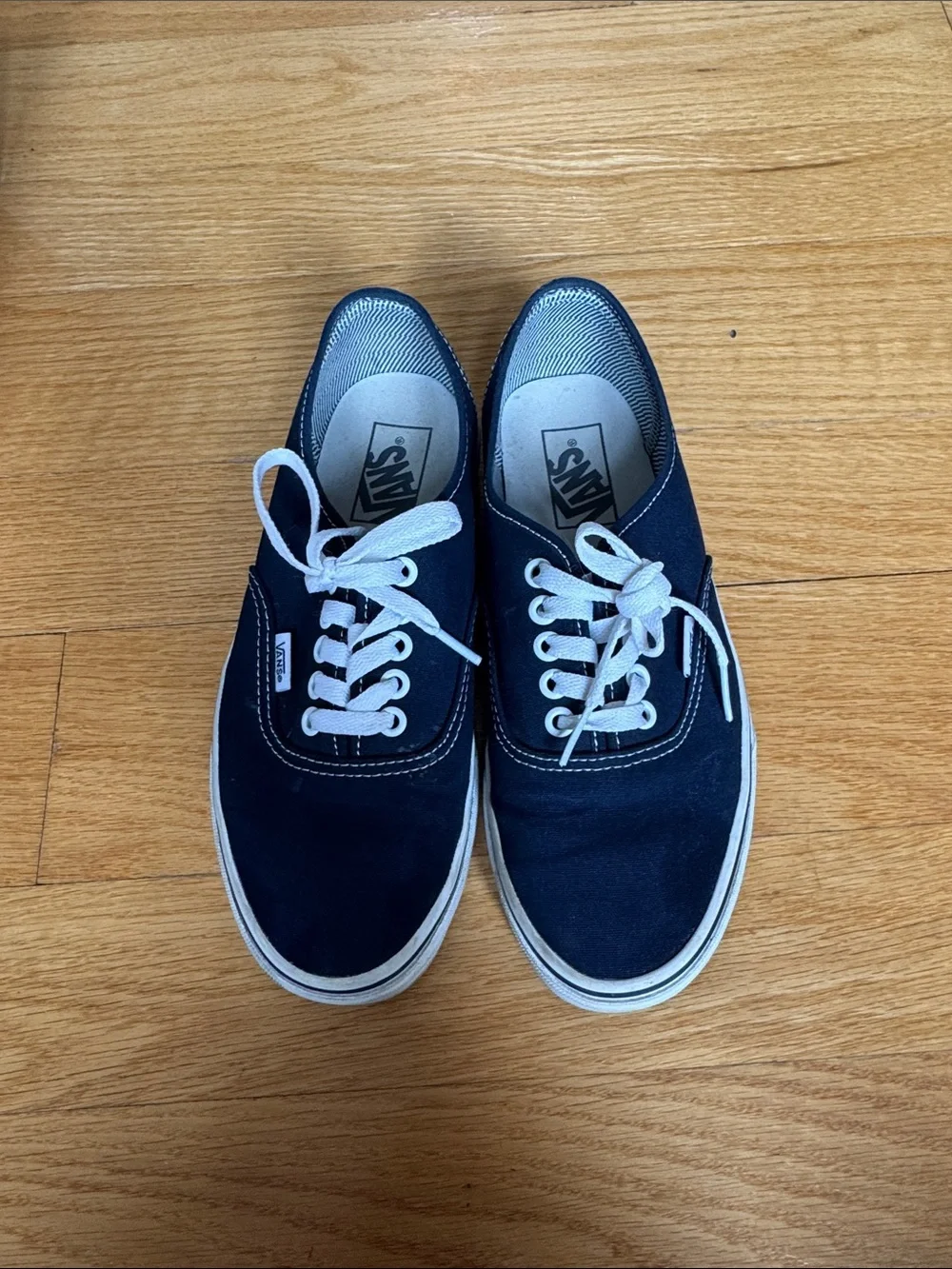 Vans Classic Low Top Sneakers in Navy and White